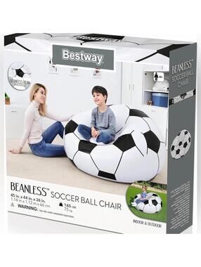 Bestway Beanless Black & White Soccer Ball Chair